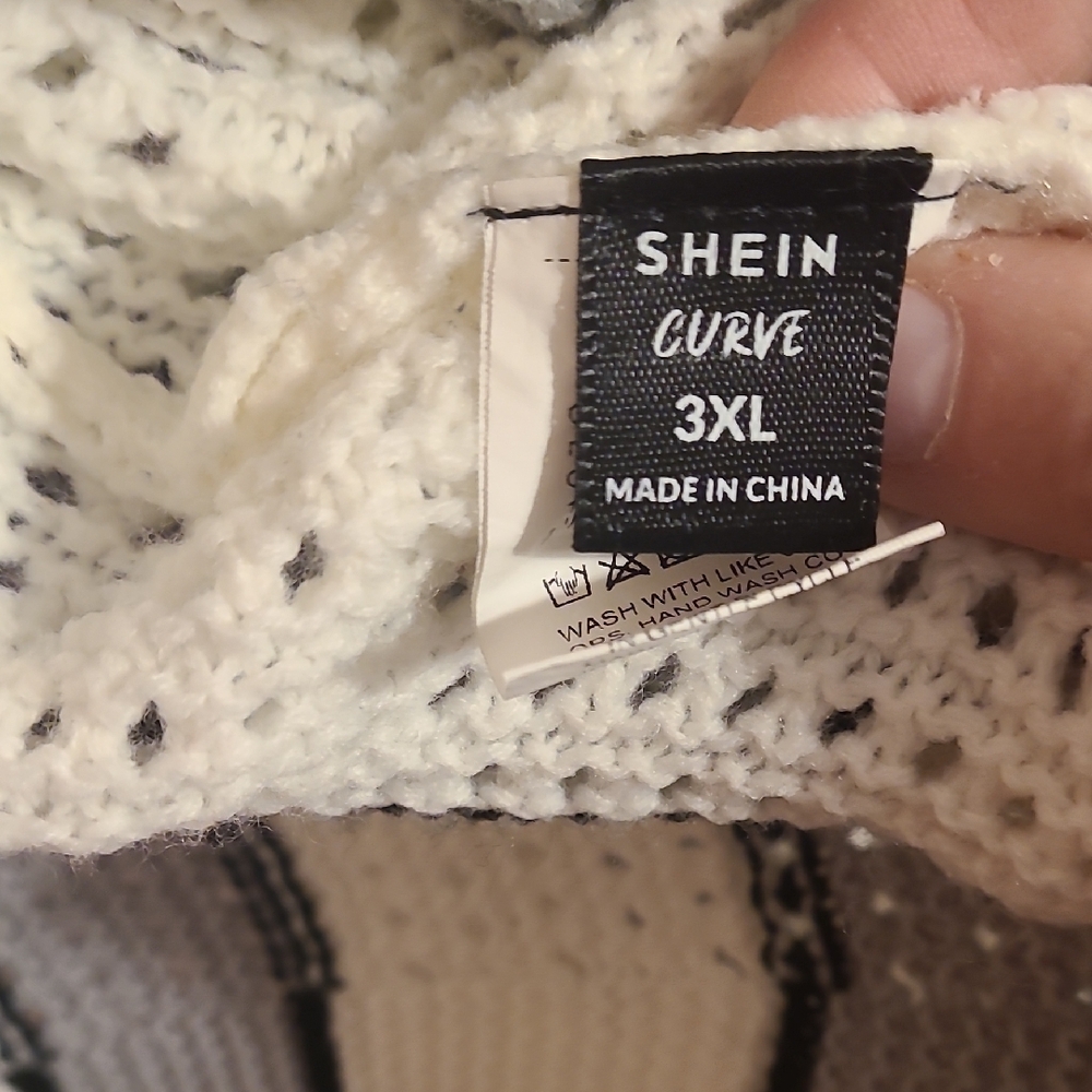 SHEIN Monochrome Striped Cardigan - Picture 3 of 3